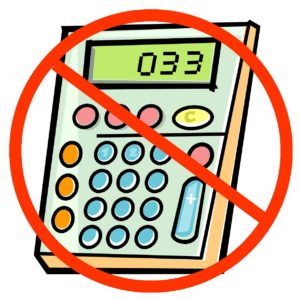 no calculator
