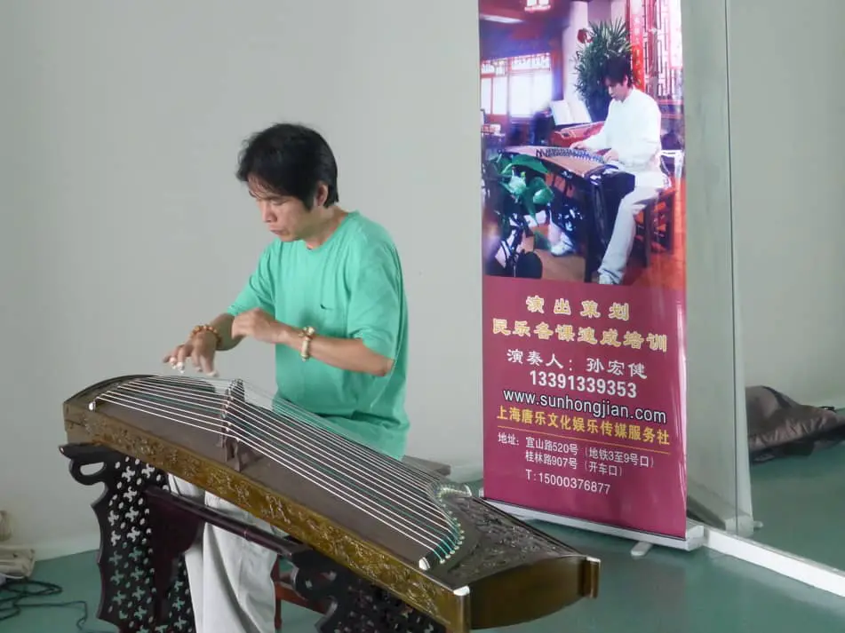 Zither music during a tai chi performance